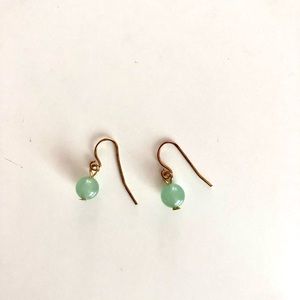 Jade Bead Drop Earrings